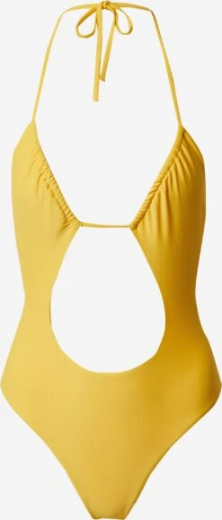 Halter Badpakken Triangel Badpak Valentina Dames Goudgeel