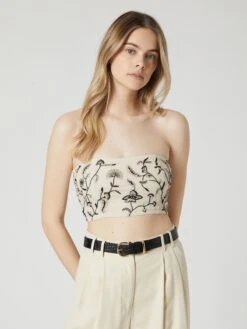 Crop Tops Top Mary Dames Wit -Ulla Popken Verkoop dad998bc80edef6c211ff782f7c64001