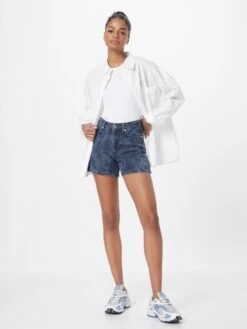 Denim Shorts Regular Jeans Dames Indigo -Ulla Popken Verkoop dd0bda88f8d41d311454d99dff74584c