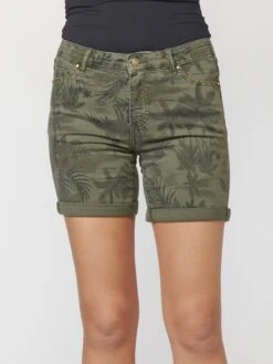 Koroshi Denim Shorts Slimfit Jeans Dames Kaki / Spar -Ulla Popken Verkoop de42370671e75fbd242e2a9e038e522c