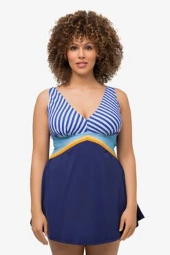 Ulla Popken Grote Cups Bustier Badpakjurk Dames Blauw Gemêleerd -Ulla Popken Verkoop deac6ad345ccde5ac4120e5b1a129e95