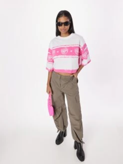 Chiara Ferragni Crop Tops Shirt Dames Wit -Ulla Popken Verkoop df1b35199cb6178c5dc47fc8129262d5