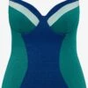 Ulla Popken Corrigerende Badpakken Shaping-badpak Dames Donkerblauw / Groen Gemêleerd -Ulla Popken Verkoop e0212655ca1027498ba6f5c38c3d2186