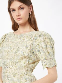 Midi Jurken Jurk IRBABETTE Dames Beige / Groen -Ulla Popken Verkoop e5a75be4c5a7ac927615bc1abfc6e1a7