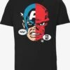 Logoshirt T-shirts Shirt Captain America And Red Skull Faces Dames Zwart -Ulla Popken Verkoop e676b6b7af0bfe3c870a99876d171eed