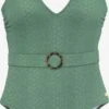 Jette Badpakken Zonder Beugel Bustier Badpak Dames Groen / Donkergroen -Ulla Popken Verkoop e6c6ddbf7c41c64016c6baf088766523