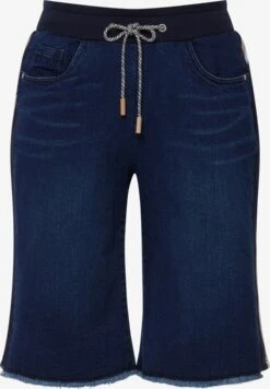 Ulla Popken Denim Shorts Bootcut Jeans Dames Blauw