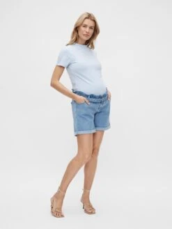 Mamalicious Denim Shorts Regular Jeans New Barka Dames Lichtblauw -Ulla Popken Verkoop f3772d0dc2d583d840be6c3a87f3636b