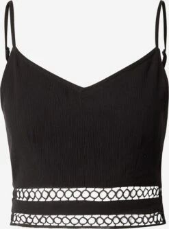 About You Crop Tops Top Indira Dames Zwart