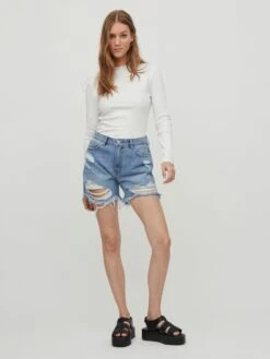 Vila Denim Shorts Regular Jeans Dames Blauw -Ulla Popken Verkoop f489ac92a5df014f0e42f42eaa69a5fb