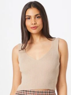 Crop Tops Top Kasha Dames Beige -Ulla Popken Verkoop f659732b022c39008ff4ce84bb6a5fe8