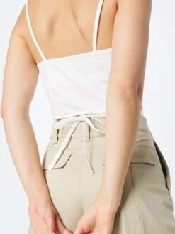 Calvin Klein Jeans Crop Tops Regular Top Dames Wit -Ulla Popken Verkoop fe49acc6c29aacf8bae82273d6e04c78