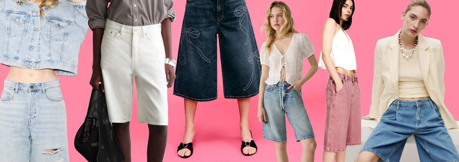 About You Kledingwinkel -Ulla Popken Verkoop denim shorts style collage banner photo